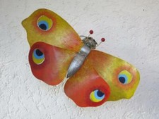 Wanddekoration Schmetterling, gelb-orange, 5029, Medusa Metallfigur