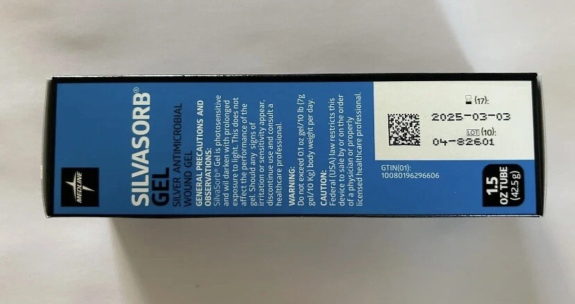 Gel antimicrobiano para heridas Silvasorb Silver tubo de 1,5 oz Foto 2 de 3