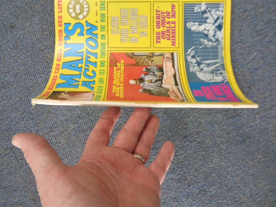 Man's Action Magazine JULY 1971 Adventure Pulp Rescued Tortured Lady Cover - Image 2 of 4