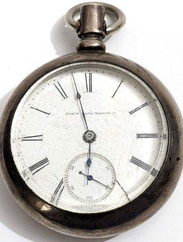 🔥1874 Elgin Model 5 HEAVY Fahys Coin Silver Case 11 Jewel Size 18s Pocket Watch - Picture 2 of 15