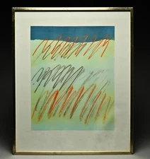 RODNEY FUMPSTON Original Vintage Signed London Abstract Artist Proof Lithograph