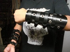 LEATHER STRAPED GAUNTLET....(MDLG0226)..... ANATHEMA