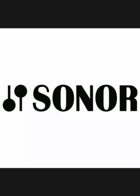 Sonor Drum Head Logo Decal Black High Quality Permanent Vinyl Made USA 1.75 X 9 
