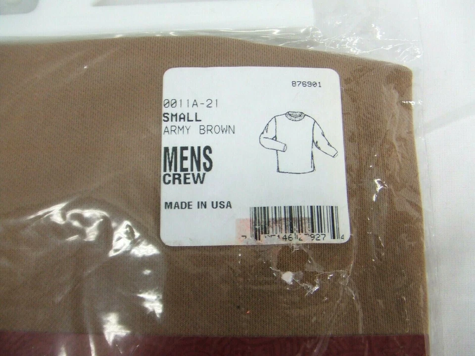 PolarMax Ejército Marrón Peso Seda Capa Base Manga Larga Crew Hombres Pequeño NUEVO ~ y1 Foto 2 de 4