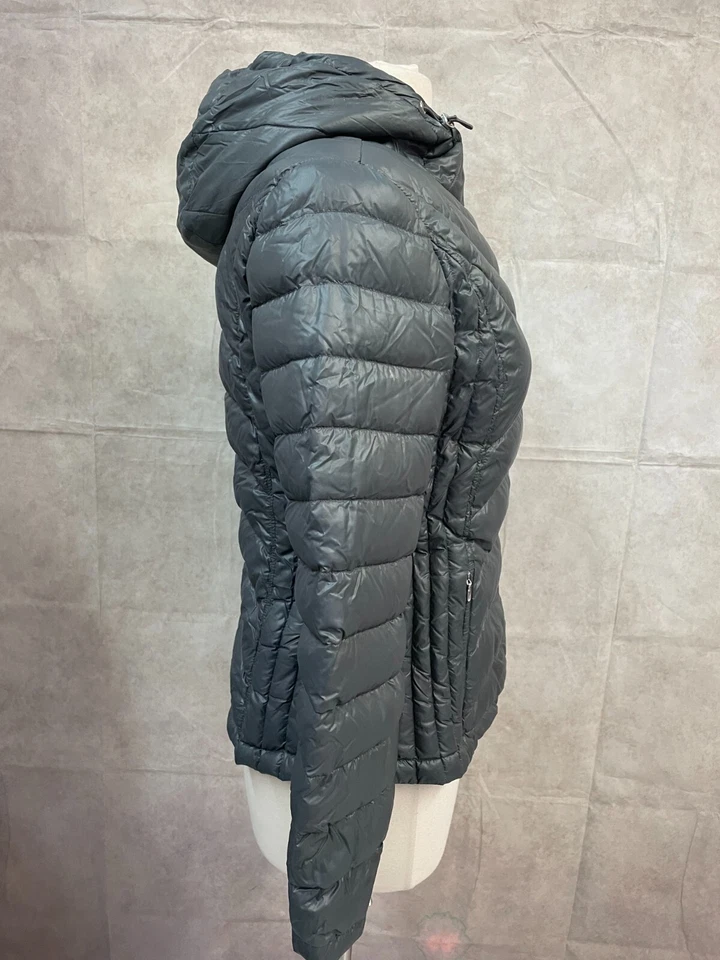 Chaqueta Andrew Marc Puffer Mujer Gris Oscuro Embalable Premium Plumón Cremallera Completa Talla S Foto 4 de 4
