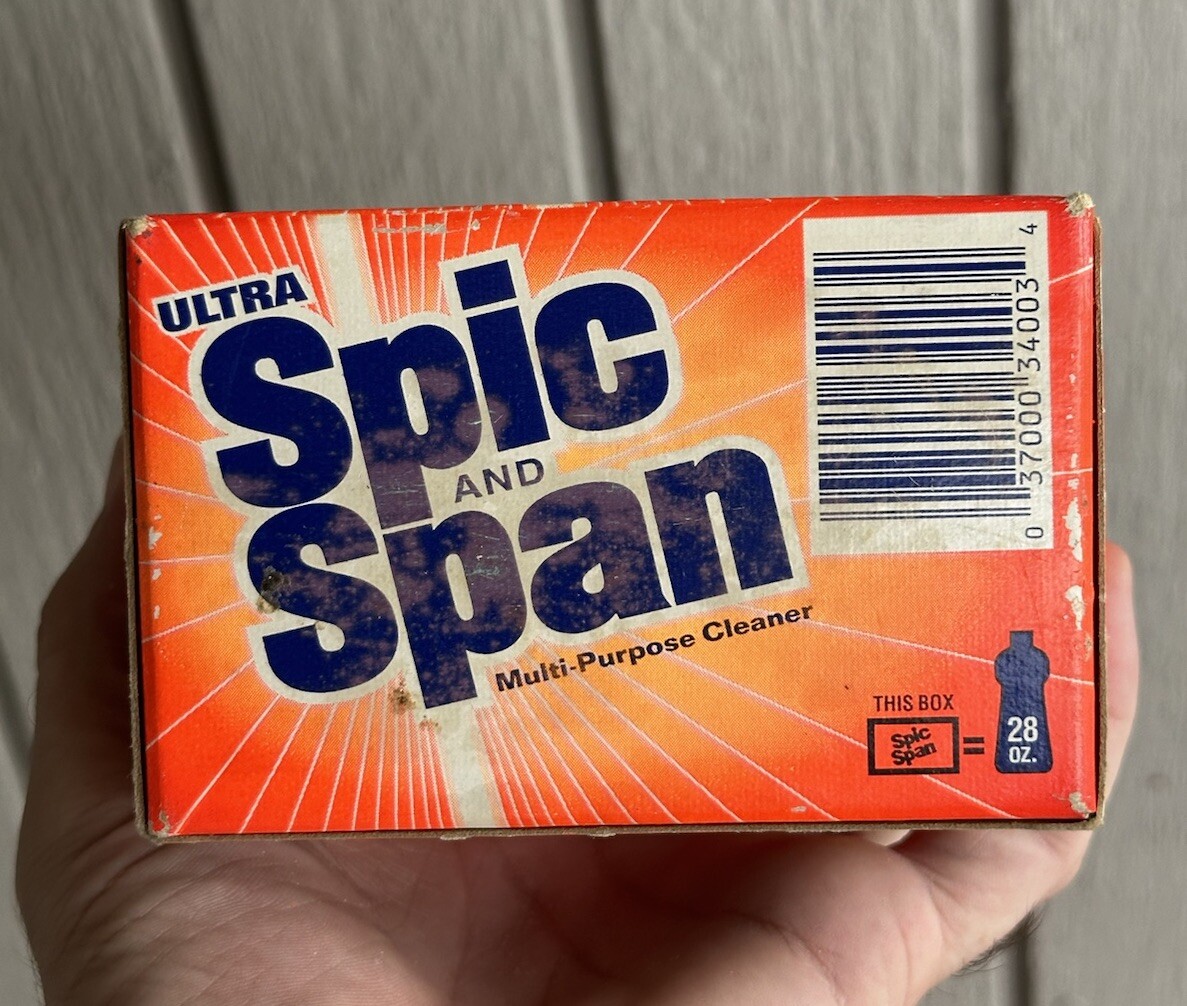 Vtg 1991 NOS SEALED Spic and Span Ultra Powder Cleaner Makes 28