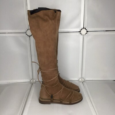 Bottega Veneta 2000S Brown Suede Lace-Up Long Knee High Boots Women s 37 (6.5-7)