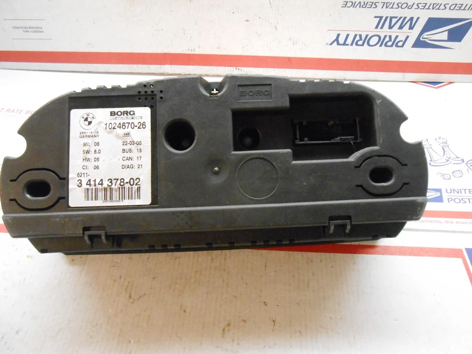 2005 BMW X3 speedometer cluster 62113414378 3414378 ic# 63246  RA0288 - Imagem 4 de 4
