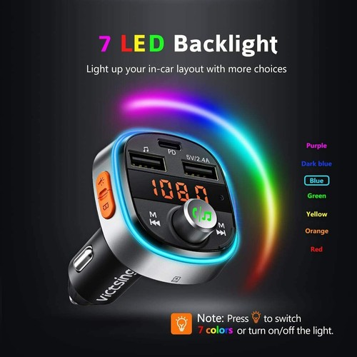 Car Wireless Bluetooth FM Transmitter MP3 Player Support TF Card & USB Disk - Picture 4 of 9