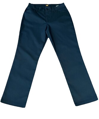 LEE Women's Smart Fit Black Straight Leg Pants Size Short Chino - Main Image