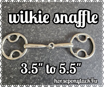 WILKIE FASE EINZELGELENK TRENSE ZEIGEN GEBISS PONY 3,5 BIS 6 ZOLL HERGESTELLT IN ENGLISCH