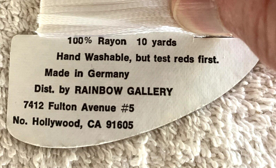 Rainbow Gallery Neon Rays Needlepoint Ribbon Rayon 1 Card 10 yards N02 White - Image 4 of 4