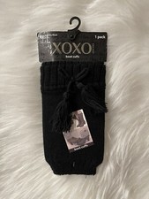 XOXO Black Knit Boot Cuffs