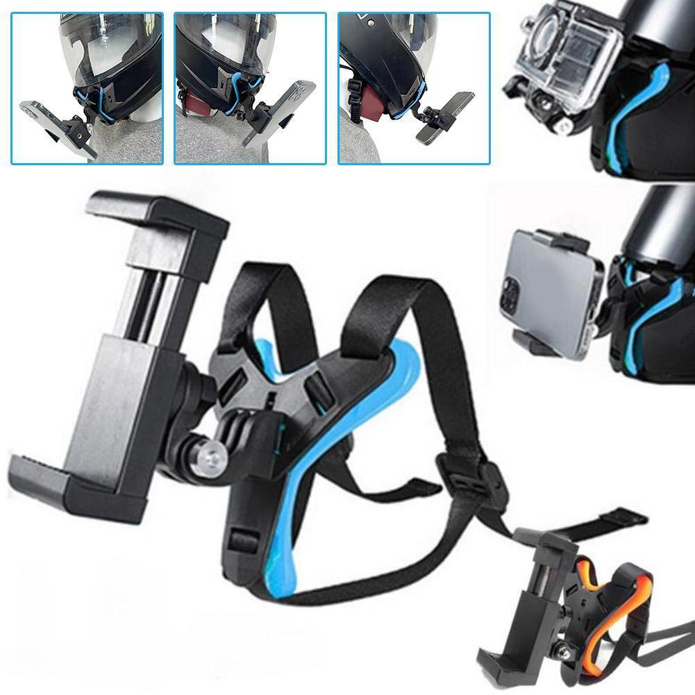 Phone Holder Motorcycle Helmet Chin Strap Mount For GoPros Camera Acc Z4Y6 L2U4