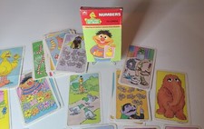 Vintage Sesame Street Muppets Number Cards Jim Henson 1986 Bert Ernie Big Bird