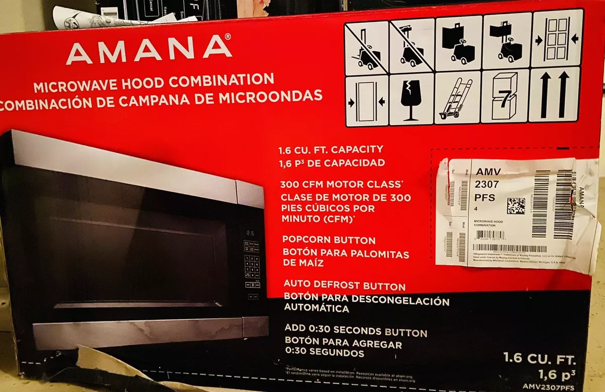 Amana 1.6-cu ft 1000-Watt Over-the-Range Microwave (Stainless Steel) in the  Over-the-Range Microwaves department at