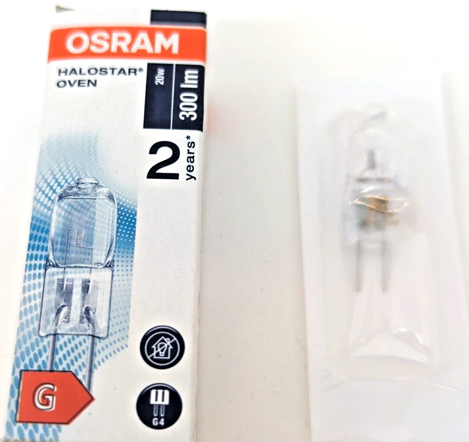 Osram Halostar Oven 64428 20w 12v G4 2-Pin bulb GERMANY - Image 3 of 3