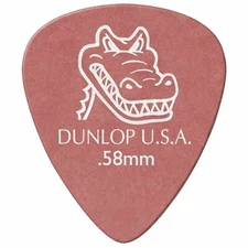 Dunlop 417P58 Gator Grip Standard Guitar Picks, .58mm, 12-Pack
