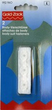 Haberdashery Gold Prong SKU 992 960 - 2 Body Clasps - White