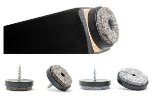 28mm Felt Glides Screw In Chair Pads For Hardwood Floors Made In