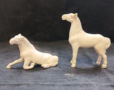 Vintage Pair of Dehua Blanc De Chine White China Horses
