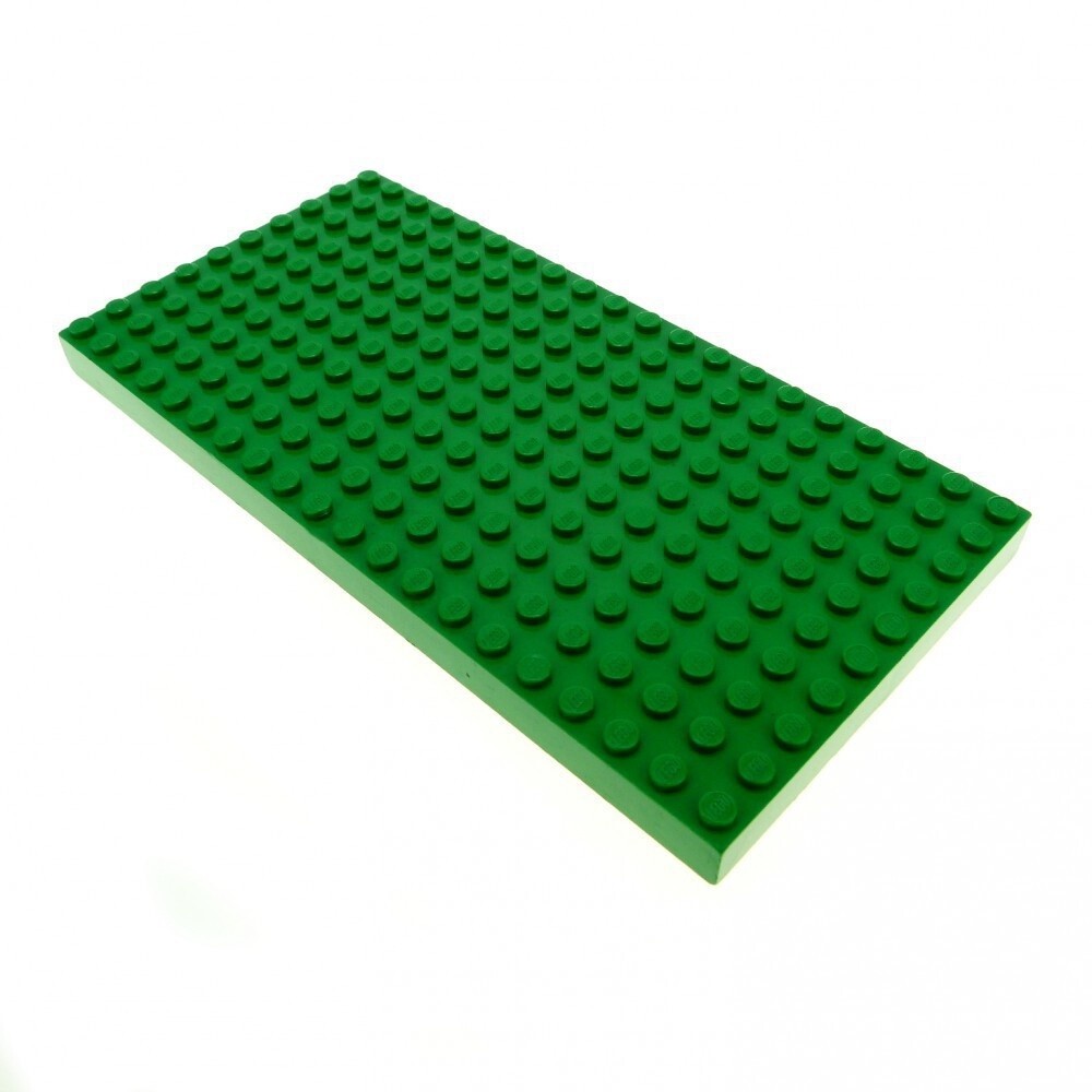 1X Lego Base Plate B-Ware Damaged Green 10X20X1 With Base Tubes ++ 700ED2