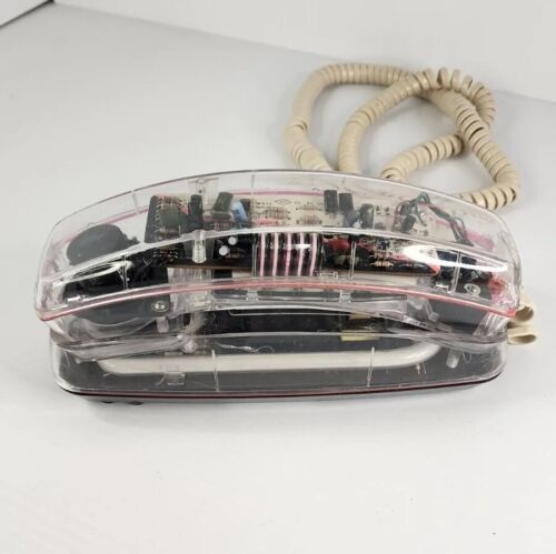 Vintage Conair XS3000 Przezroczysty neonowy telefon domowy bez kabla zasilającego  - Zdjęcie 1 z 6