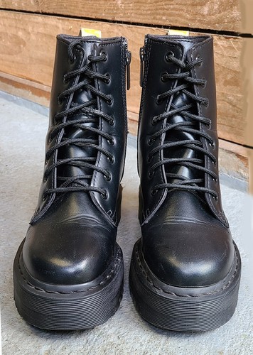 Dr MARTENS Jadon II Plateforme taille 41 UK7 cuir VEGAN noir semelles compensé - Photo 3/15
