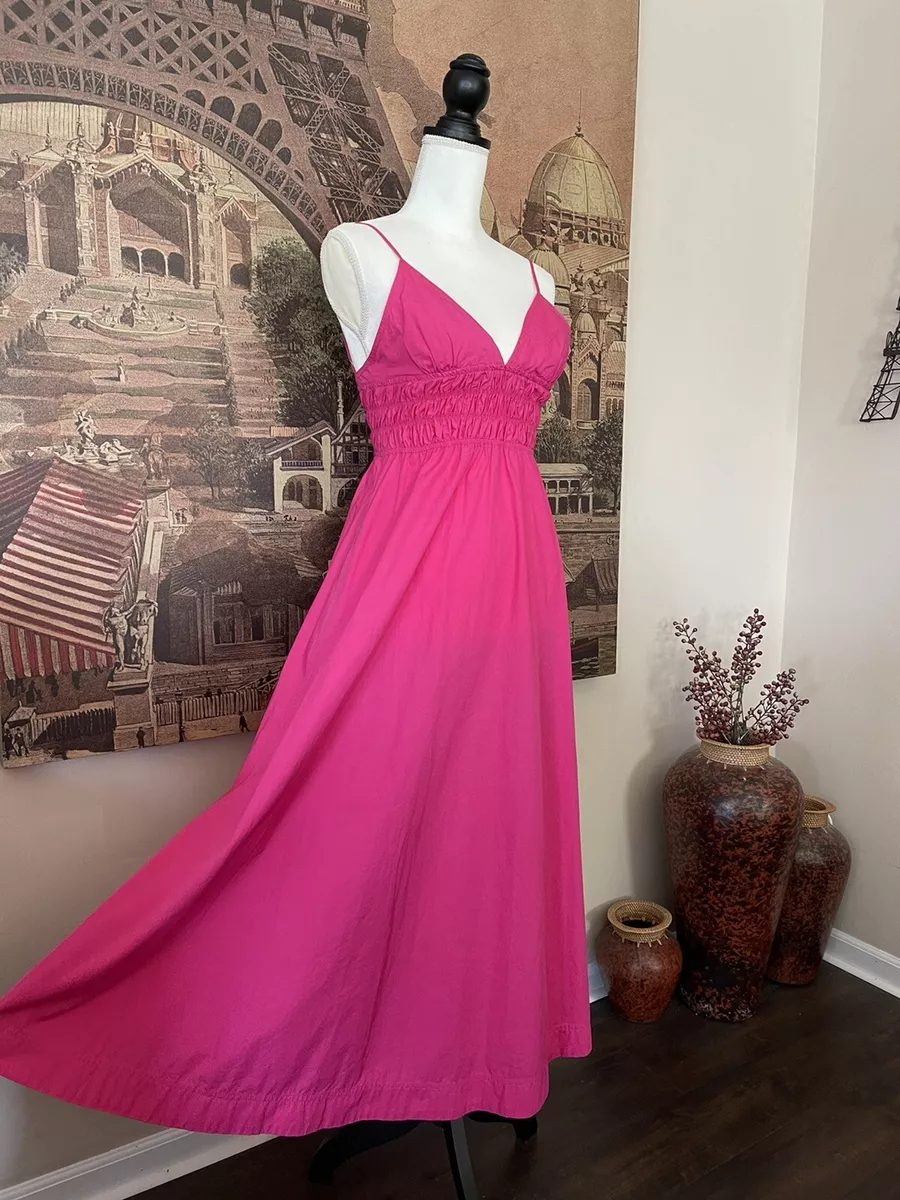 Buy Fuchsia Pink Maxi Dress with Tiers Online - Label Ritu Kumar India  Store View