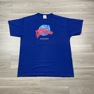 Vintage  Shirt Mens Extra Large Blue Planet Hollywood Phoenix Arizona 90s Retro