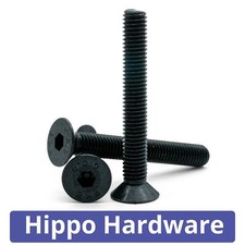 M6 (6mm) Black Socket Countersunk Screw Self Colour 10.9 High Tensile Allen Bolt