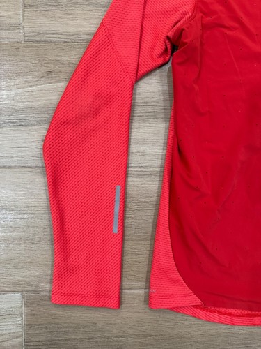 Nike Aeroreact Men's Running Jacket XL Red Half Zip Lightweight Swoosh Logo EUC - Picture 4 of 11