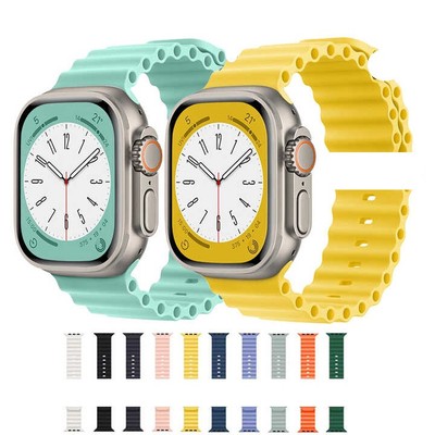 Silikon Sport Armband OCEAN LOOP für Apple Watch Ultra 10 9 8 7 - 1 SE Ultra