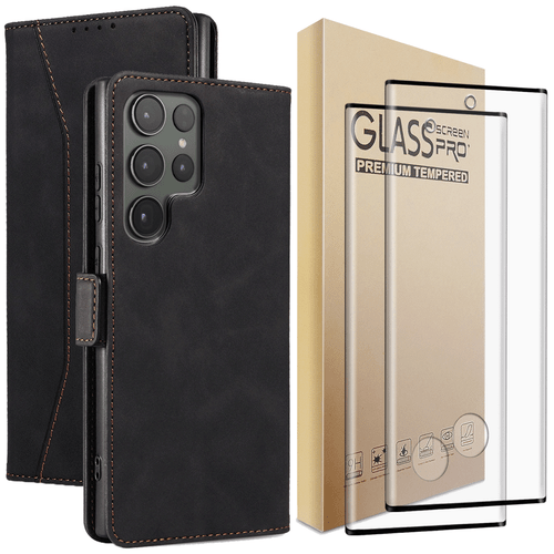 Für Samsung Galaxy S23 Ultra Flip Leder Wallet Case Hülle / Displayschutz - Bild 19 von 24