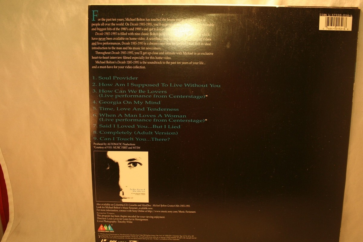 Laserdisc v * Michael Bolton * Decade 1985-1995 | eBay
