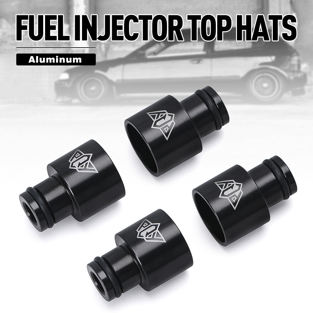 4pcs Racing Fuel Injector Top Hats Adapters RDX Injectors to B16 B18