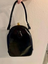 Vintage Black Leather Clutch