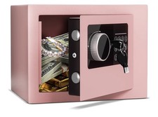 Safe Box, 6.6 L Small Safe, Fireproof Safe, Cash Boxes With 2 Keys, Home Safe Wi