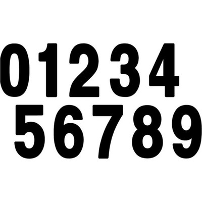 Factory Effex Pro Numbers 7in. - No. 0 - Black - FX02-4340