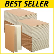 5.5"x8.3" A5 Kraft Notepads - 100 Bulk Pack Lined Pages