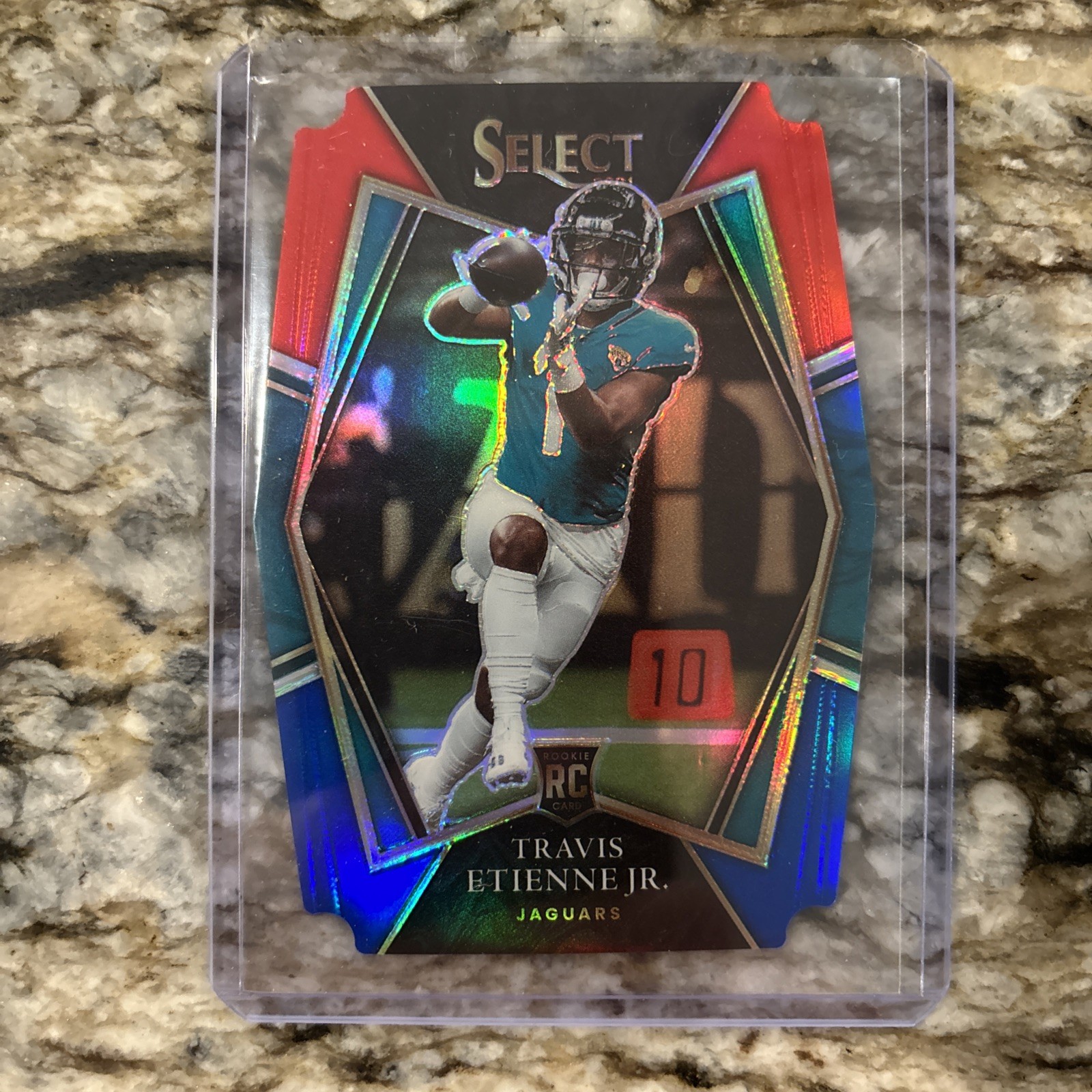 Travis Etienne Jr 2021 Select Premier Level Red Blue Die Cut Rookie #154 Jaguars