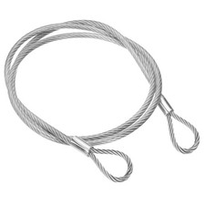 59 Inch Safety Cable Lock, 304 Stainless Steel Wire Rope 0.26" Dia Clear
