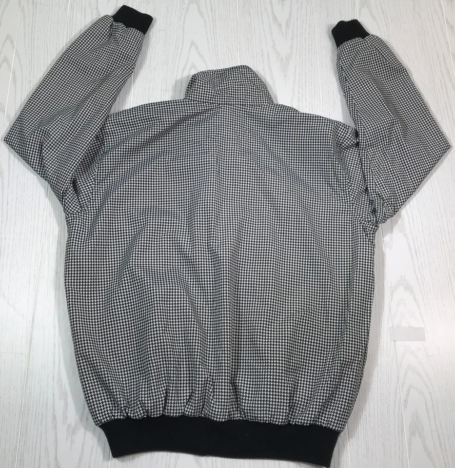 Sunderland Of Scotland Weatherbeater Houndstooth Pullover Jacket Women Large 90s - Image 2 of 4