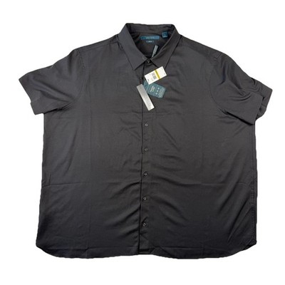 Perry Ellis Travel Luxe Stretch Shirt Black 4XLT Big Tall NWT Mens