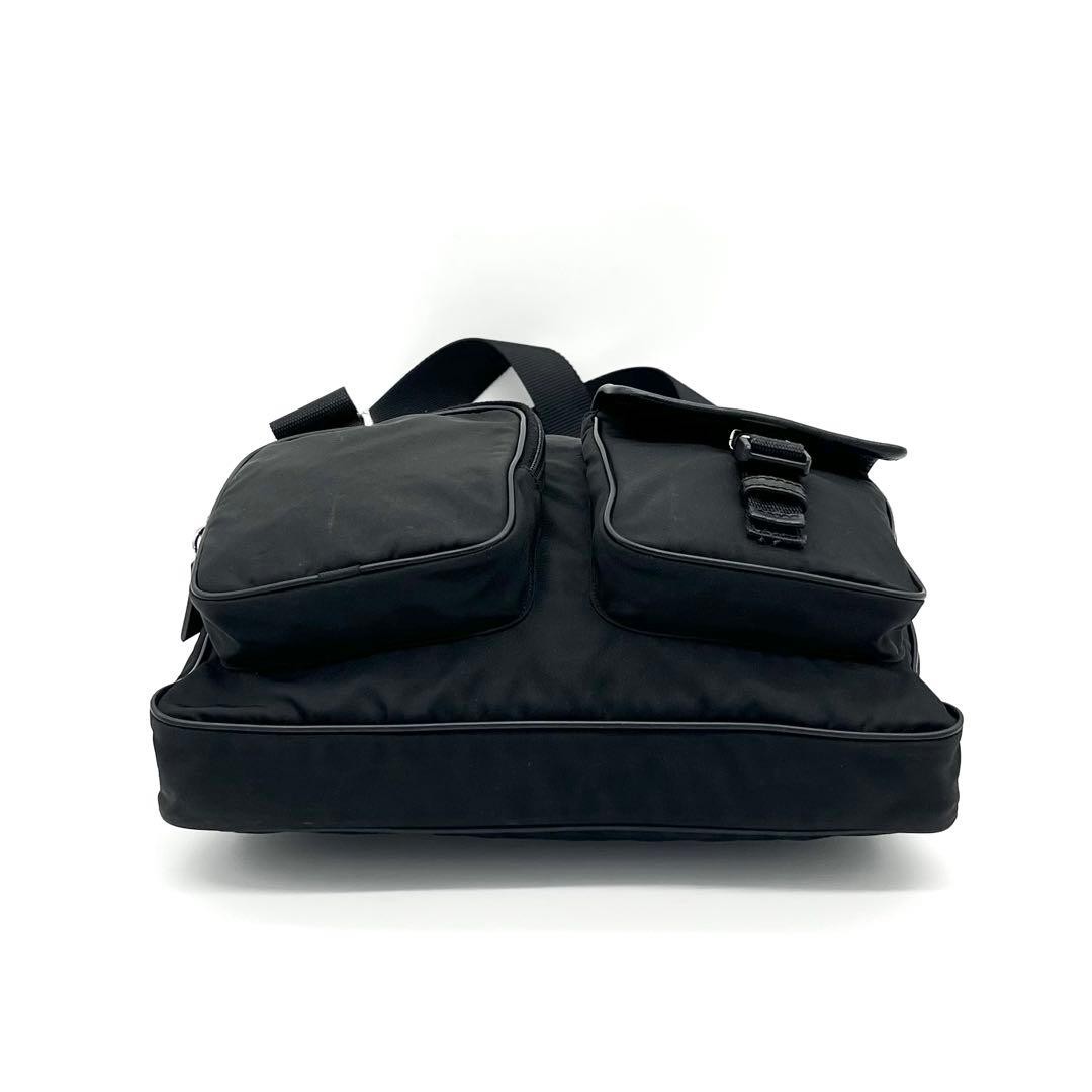 PRADA Nylon Leather Crossbody Shoulder Bag Black Triangle Logo thumbnail 9