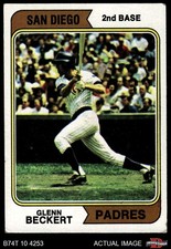 1974 Topps #241 Glenn Beckert Padres VARIATION 2 - GOOD
