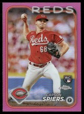 Carson Spiers 2024 Topps Chrome Pink Refractor Cincinnati Reds #167
