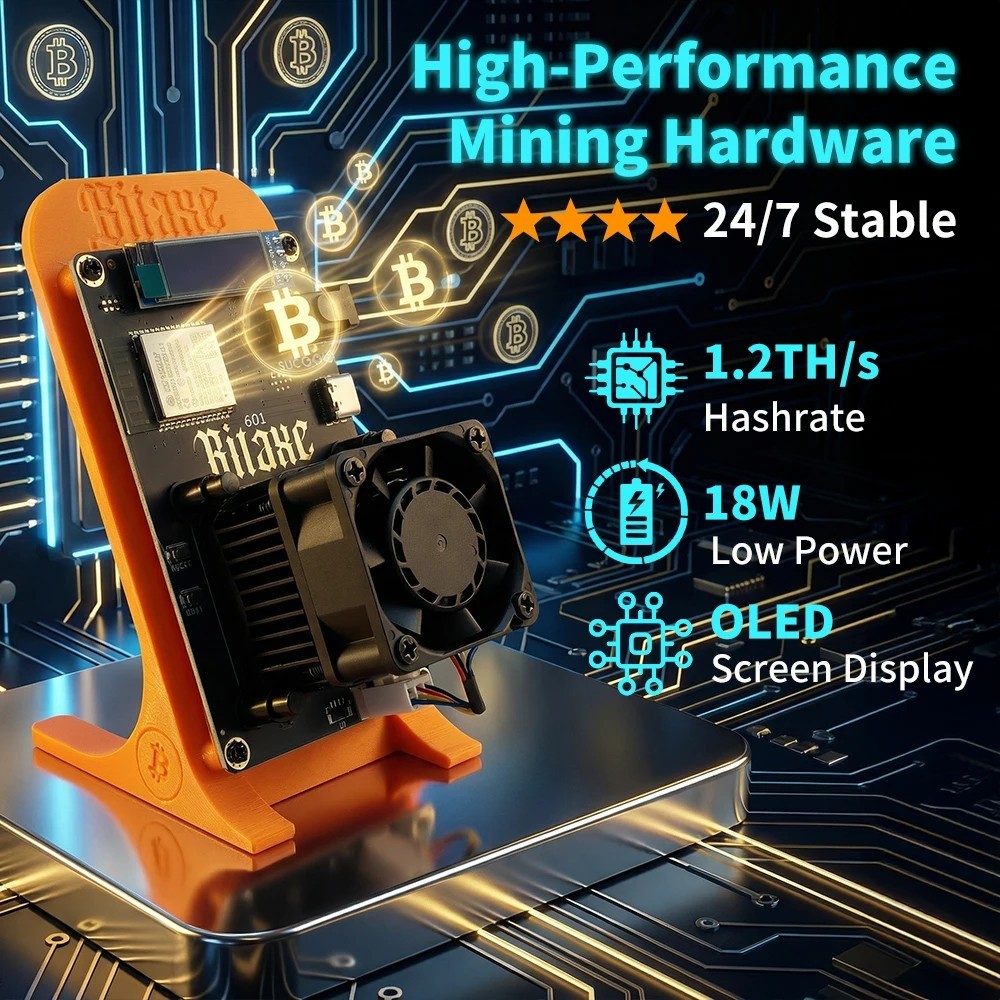 STARMINER Bitaxe Gamma 601 Solo Miner Smart New 1.2th/s 18W 12V BM1370 Asic