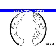 Bremsbackensatz Hinten Ate für Toyota Yaris _P9_  1.3 4WD (NCP92_)