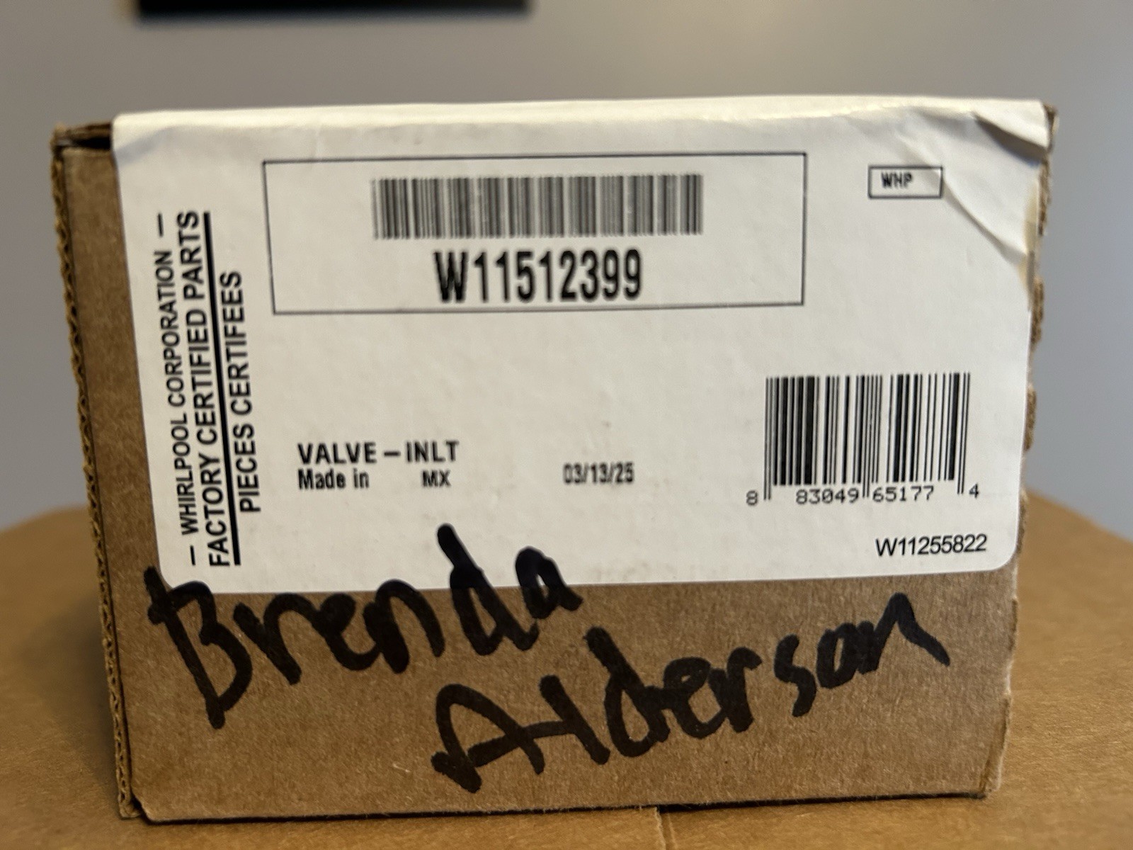 Whirlpool OEM Refrigerator Water Valve W11512399